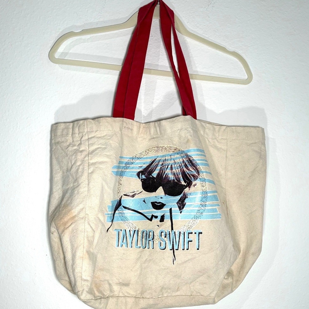 Taylor Swift Red Era Merch Tote Bag OS Cream Red Swiftie 2012 Graphic Canvas